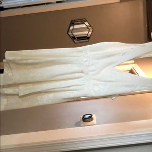 White dress with floral lace